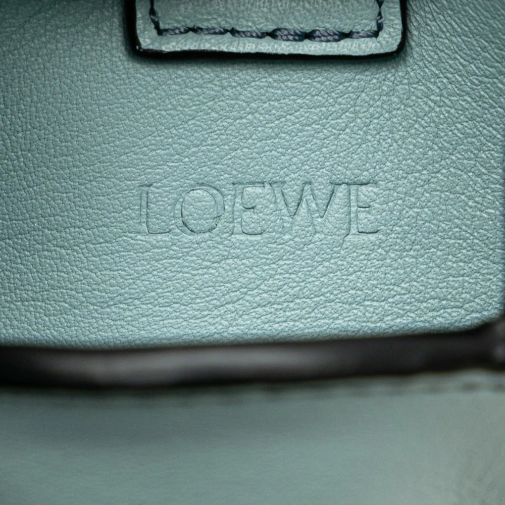 Loewe Elephant Pocket Crossbody Shoulder Bag Blue Leather - Picture 5 of 8